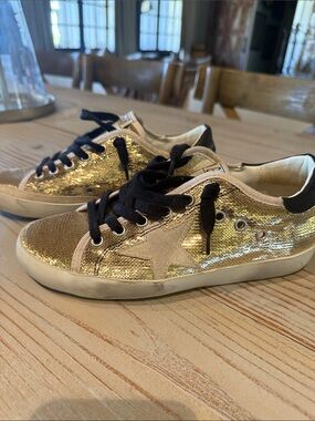 Golden Goose Gold Sequin Sneaker